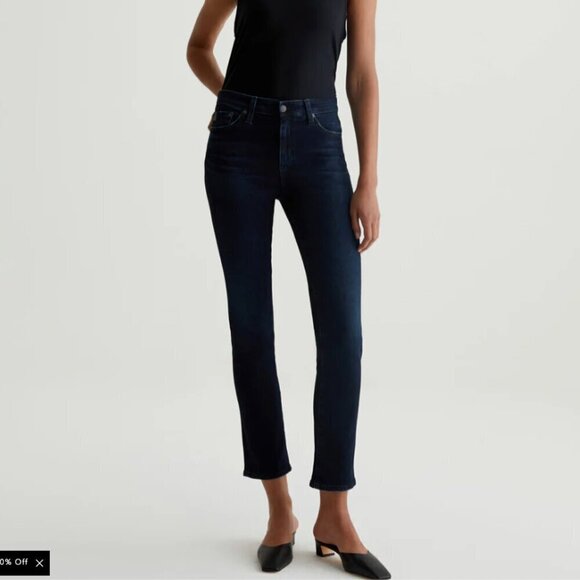 AG Adriano Goldschmied Mari Slim Straight Dark Wash Denim Jeans, size 27R - Picture 1 of 13